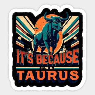 Taurus Zodiac Retreat: Astrological Sunset Magic Sticker